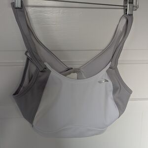 Brooks Small Nursing and Maternity Gray and White Sports Bra